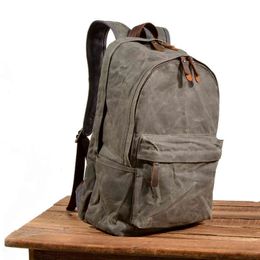 Backpack Style Muchuan Cloth Bag Women s Oil Wax Canvas Outdoor Backpack Large Capacity Men s Mountaineering School 220920