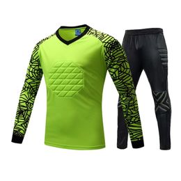 Gym Clothing For Men Goalkeeper Jersey Soccer Uniforms Profession Training Boy Football keeper Sponge Protector Doorkeeper Goalke 220920