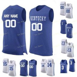 Nik1 NCAA College Kentucky Wildcats Basketball Jersey 11 Wall 12 Keion Brooks Jr. 12 Towns 13 Riley Welch 14 Brennan Canada 14 Herro Custom