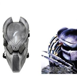 Party Masks Vs Predator Lonely Wolf with Lamp Outdoor Wargame Tactical Full Face CS Halloween Cosplay 220920