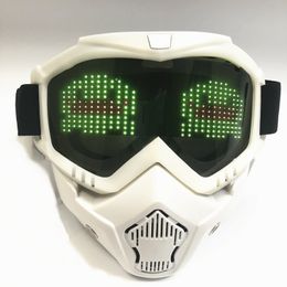 Party Masks RGB Light Up Carnival Led Ski Goggles DIY LED Glasses Display Board Mask Screen Matrix Gift Toys 220921