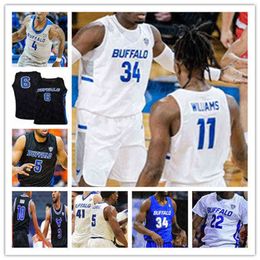 Wskt Wears Buffalo UB College Basketball Jersey Custom Jeenathan Williams Jayvon Graves Laquill Hardnett Brock Bertram Tra'Von Fagan David Skogma