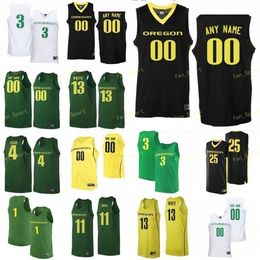 Nik1 NCAA College Oregon Ducks Basketball Jersey 14 C.J. Walker 15 Lok Wur 2 Eugene Omoruyi 21 Bol 22 Addison Patterson Custom Stitched