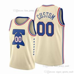 Printed Custom DIY Design Basketball Jerseys Customization Team Uniforms Print Personalized Letters Name and Number Mens Women Kids Youth Philadelphia 100147