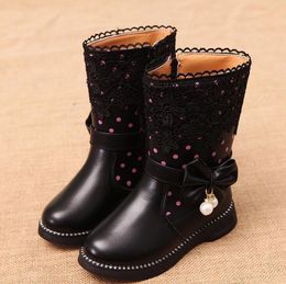 Boots Winter Style Children Snow Cowhide Girls Korean Design High Quality Sport Shoes Leather Baby 220921