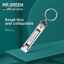 Cuticle Scissors MRGREEN Collapsible Nail Clippers Small And Thin Portable Travel Scissor Stainless Steel Manicure Cutter Tools Files 220921