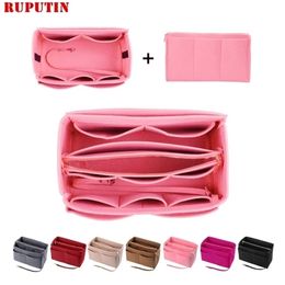 Cosmetic Bags Cases Womens Makeup Organiser Felt Cloth Insert Multifunctional Travel Girl Storage Toiletry Liner 220921