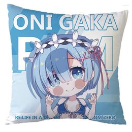 Pillow MGF FGO Anime Cushion Cosplay Home Decor 45x45cm Joan Of Arc Rem Asuna Kasugano Sora Square Handback Pillows