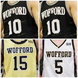 Nik1 NCAA College Wofford Terriers Basketball Jersey 1 Chevez Goodwin 2 Michael Manning Jr 3 Fletcher Magee 4 Isaiah Bigelow Custom Stitched