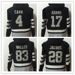 Team Football Pullover Hoodie Adams Carr Jacobs Waller Jackson Renfrow Fans Tops Size S-XXXL Black Colour