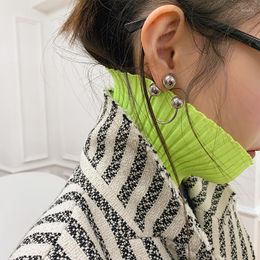Orecchini per borchie Temperamento Minimalist Metal Circle perle per donne unisex Night Club Party Corean Fashion Eary Jewelry