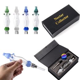 Newest Hookahs Nector Collector Kit Smoking Accessories NC Kits Titanium Nails Or Quartz Ceramic Nail Nectar Collectors Oil Dab Rigs Tobacco Tool