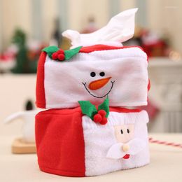 Christmas Decorations Santa Claus Tissue Box Cover Bags Decoration For Home Xmas Holder Table Ornament Party Supplies