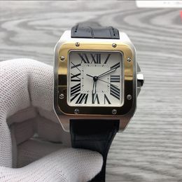 SW 2022 Nouvelles montres carr￩es 40 mm Gen￨ve v￩ritable acier inoxydable montres m￩caniques et bracelet masculine m￢le montre