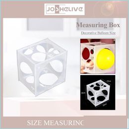 Party Decoration Holes Balloon Sizer Box Measurement Tool White Practiccollapsible Stable 2-10 Inch For Birthday Wedding Decor Drop Dhc2J