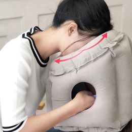 Pillow Inflatable Innovative Air Travel Neck Pillows Head Chin Support Cushion For Flights Car Airplane Kids Napping