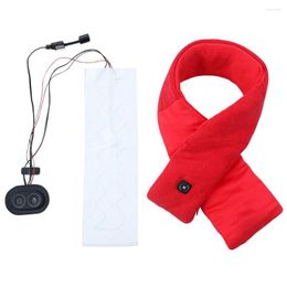Bandanas 3 Speed Temperature Adjustment Heated Scarf Rechargeable Carbon Fibre Hiking Scarves USB Heating Shawl Neck Warmer Pad