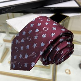 High-end Silk Tie Mens Designer Neck Ties Cravatta Letters Embroidery Suits Necktie Krawatte Weddings Neckties Business Ties High 202210