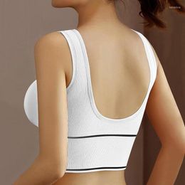 Yoga Outfit Women Stretch Bra Seamless Comfort Padded Crop Top Vest Sleep Wireless Bras Tank Female Sport 2022