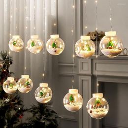 Party Decoration Excellent Fairy Light Wide Application Copper Wire LED Lamps Snowman Santa Claus Wishing Balls String Lamp