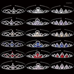 Hair Clips 6 Colors Princess Crystal Tiaras And Crowns For Girls Birthday Party Headband Bridal Wedding Accessories Jewelry Gifts