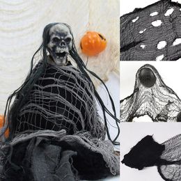 Party Decoration Creepy Black Gauze For Halloween Window Table Door Net Spooky Fancy Dress Decor Home