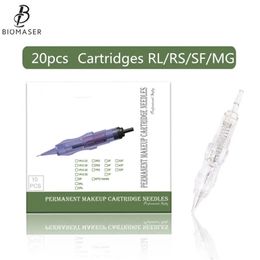 Tattoo Needles Biomaser 20Pcs Screw Cartridges Permanent Makeup Machine Professional for Specify 1R 2R 3RL 5RL 3RS 220921