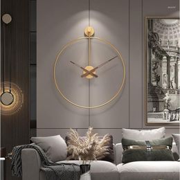 Wall Clocks 40/50cm Clock Modern Design Home Decor Spanish Style Simple Nordic Iron Living Room Dining Single Ring