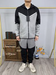 2022 Grosso Zip Designer Homens Calças Sportwear Mulher Tech Fleece Tracksuit Mens Manga Longa Jaqueta Pant Basculador Casual Tracksuits Mans Corredores Correndo Pant