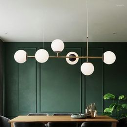 Pendant Lamps Modern Nordic Designer Light Dinning Room Living Glass Lamp Bedroom Industrial Lighting Fixtures 96-260V