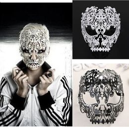 Party Masks Skull Full Face Masquerade Mask Mardi Gras with s Metal Hollow Out Costume Easter 220920