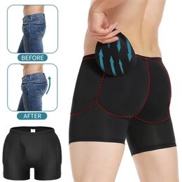 butt booster underwear UK - Underpants Men's Padded Brief Hip Enhancing Butt Lifter Booty Enhancer Boxer Underwear Male Padding Shapewear Booster Liftting Body Shaper 220921