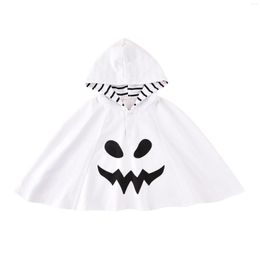 Jackets 2022 Toddler Baby Girl Halloween Clothing Long Sleeve Ghost Print Hooded Mantle Cloak Coat 2-3Years
