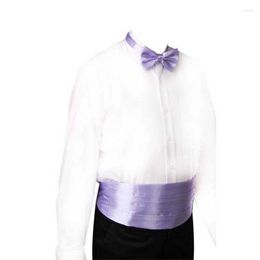 Belts Wedding Party Plain Necktie Fancy Cummerbund Smart Prom Men's Adjustable Bow Tie Satin Black Solid Formal Business