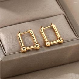 Stud Earrings 2022 Trend Pin For Women Girls Korean Fashion Stainless Steel Female Gold Earring Couple Jewelry Gift Bijoux Femme
