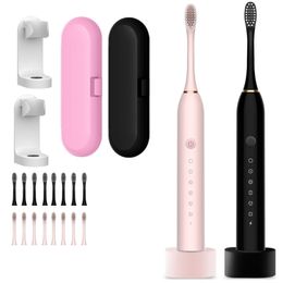 Toothbrush Fashion Sonic Electric es for Adults Kids Smart Timer Rechargeable Whitening IPX7 Waterproof 48 Brush Head 220921