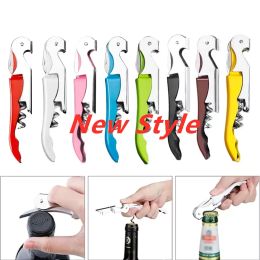 New Party Multi-Functional 2 in 1 Bottle Openers Stainless Steel Wine Cork Screw Corkscrew Beer Cap Remover Kitchen Gadget Bar Accessories