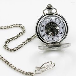 Pocket Watches Unisex Vintage Arabics Numbers Retro Style Bronze Mechanical Watch Gift