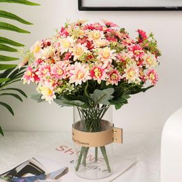 Decorative Flowers 15 Head Artificial Silk Flwoer Chrysanthemum 30cm Family Bride Wedding El Party Garden Centre Decoration Office Art DIY