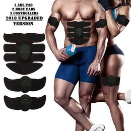 electric muscle trainer UK - Electric Muscle Stimulator Training Machine Abdominal Muscle Trainer Body Slimming Burning Exerciser Body Building Massager237q
