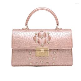 Evening Bags Women's Shoulder Bag European And American Style Crossbody Crocodile Pattern Solid Colour One-Shoulder Jelly Casual Hit