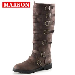 Boots Men Shoes Winter British Locomotive Martin Leather Vintage Knight Ladies Unisex Zapatos Plus Size 220921