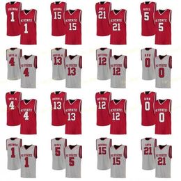 Nik1 NCAA College NC State Wolfpack Basketball Jersey 22 Farthing 24 Devon Daniels 3 AJ Taylor 31 Pat Andree Custom Stitched