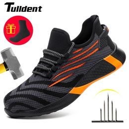 Dress Shoes Safety Men Anti-Smashing Steel Toe Cap Puncture Proof Construction Lightweight Breathable Sneaker Work shoes Women Quality 220921