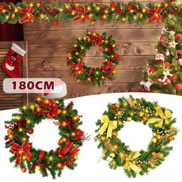 Decorative Flowers 6Ft/1.8m Christmas Garland With Lights Pre-Lit Artificial Battery Operated National Tree Company Reusable