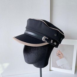 Berets Military Hats Women Sailor Cap Spring Summer Korean Painter Hat Beret Female Gorras Mujer Casual Octagonal Sboy