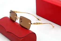 glasses designers Australia - Designer Sunglasses for Women Buffalo Horn Glasses Mens Woman Rimless Carter Fashion Panther Frames Rectangle Brown Black Transparent Lens Polarized Eyeglasses
