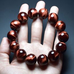 Natural Red Tiger Eye Wrist Bracelet Women Men 6 8 10mm Bead Handmade Strand Healing Prayer Balance Jewellery Gifts