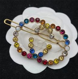 Pins Brooches Design jewel used double Colour Rhinestone duckbill clip hair brass material one-line