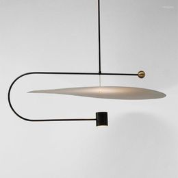 Pendant Lamps Simple Modern Dining Room Office Area Pendent Light Creative Line Ring Bedroom Study Living Bar 220V